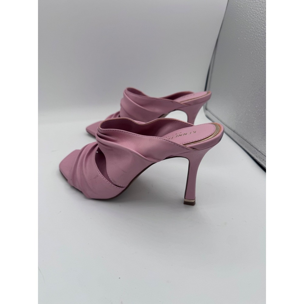 Kenneth Cole Heidi Ruched Square Toe Stiletto Mules Womens 8 Pink Sandals - Picture 4 of 10